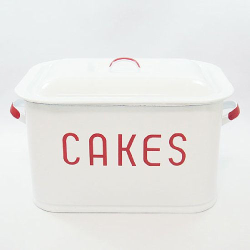 Enamelware　ケーキ缶（レッド）