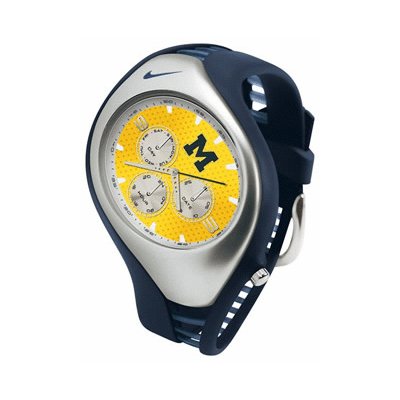 Nike Triax Swift 3i Analog NCAA University of Michigan Team Watch - Navy/Maize - WD0034-435