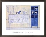 Two Blue Birds Collections Framed Art Poster Print by Annora Spence, 21x17