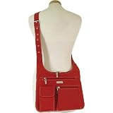 Tomato Red Mango Baggallini City Bagg Crinkle Colors ~ Sleek comfortable and easy access