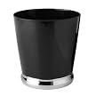 Chrome Wastebasket - Black