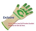 Exclusive Extra Long Cuff Oven Gloves, (2 Gloves Value Pack) -- Made of Dupont Nomex® & Kevlar® ,Withstands Heat up to 480 Degrees Farenheit.