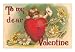 To My Dear Valentine, Arrow in Heart, Cupid Styles Art Poster Print, 18x13