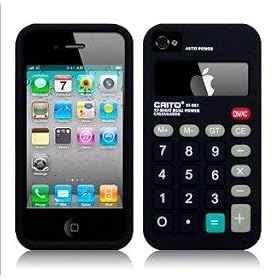 Calculator Silicone Case Cover for Apple iPhone 4 4G 4S Black by 