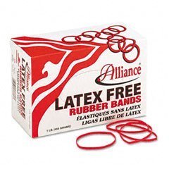 Alliance Non-Latex Rubber Bands - Size ?#33 (3 1/2 x 1/8 Inches) - Protect Users From Latex Allergy?Reactions - Bright Orange, 1 Pound Box (37336) by Alliance