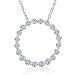14K White Gold Diamond Circle Pendant 1/4 Carat Weight