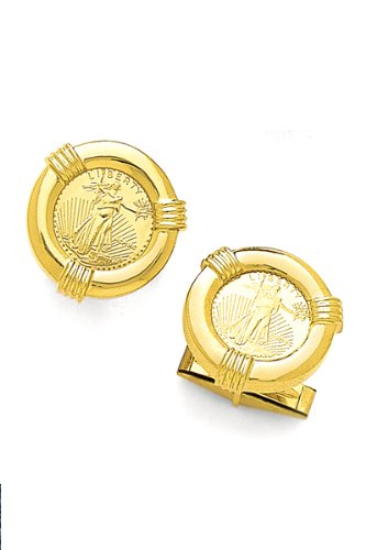 14k Gold Coin Cufflinks