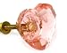 Blush Pink Heart Shape Crystal Clear Glass Knob ~ #IK213 ~ Lot of 1 ~ Glass Drawer Knobs & Pulls ~ Cabinet Glass Knobs & Pulls ~ Dresser Glass Handles & Pulls