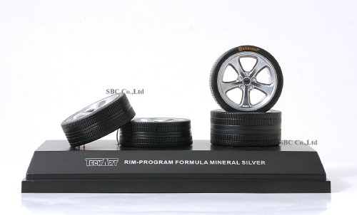 【Amazonの商品情報へ】【ホットワークス】 1/18 シルバー ホイール TechArt Rim-Program Formula 　SBC33