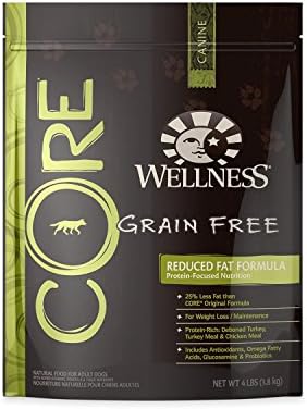 Wellness CORE Natural Grain Free Dry Dog Food - Reduced Fat Recipe - 4 -Pound Bag