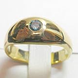 14K Blue Diamond Man's Ring