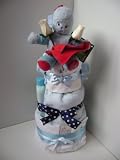 LUXURY Baby Boy In the Night Garden 3-tier nappy cake hamper with Plush Igglepiggle!