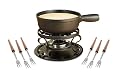 Swissmar Lugano Cheese Fondue, 9piece, Black