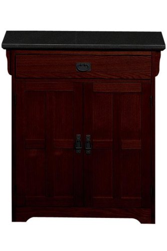 Wood Dr Cabinet W/blk Grnt Tp 31w Macintosh Oak
