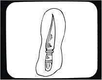 Decorated Mouse Pad with "black and white", sharp, knife, Ireland, metal, Europe, weapon, blade