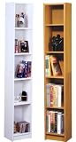 CD/DVD/VHS/Book Floor Design Storage Rack in Natural Finish
