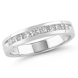 14k White or Yellow Gold Princess Cut Diamond Anniversary Band
