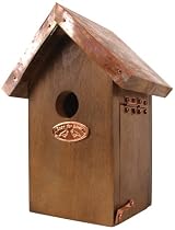 Esschert Design Wren Bird House - Antique Wash with Copper Roof