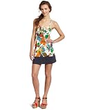 Roxy Juniors Easy Going Halter Dress, Green Print, X-Large