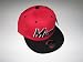 Black Flat Shoes RED/BLACK MIAMI SNAPBACK FLAT PEAK CAP SUPER COOL RETRO LOOK