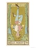 Tarot: 12 Le Pendu, The Hanged Man Fine Art Giclee Poster Print by Oswald Wirth, 18x24