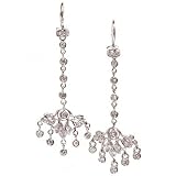 Diamond Drop Earring, 18k White Gold (T.w 0.95)