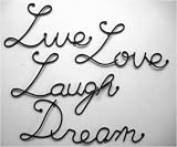 Live Love Laugh Dream Set 3 Metal Wall Art Words Hanging Signs
Quotes & Photo Props