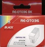 set of two compatible epson t036 black inkjets for use with epson stylus c42..