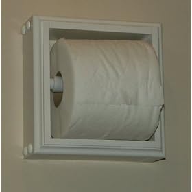 Solid Wood On the Wall Bathroom Toilet Paper Holder, Enamel Finish, or Stain Finish 2.5