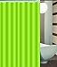 BH Home Mildew-Free Polyester Fabric Water Repellent Shower Curtain Liner (Lime Green)