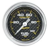 Auto Meter 4763 Carbon Fiber Full Sweep Electric Fuel Pressure Gauge