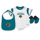 Jacksonville Jaguars 2010 Newborn Creeper, Bib, and Bootie Set