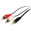 StarTech.com MU6MMRCA 6-Feet Stereo Audio Cable - 3.5mm Male to 2x RCA Male