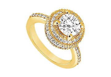 Diamond Engagement Ring : 14K Yellow Gold 1.25 CT Diamonds 41E7VcJrWTL Diamond Engagement Ring : 14K Yellow Gold 1.25 CT Diamonds