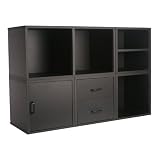 Modular 5 Piece Cube Storage System - Black