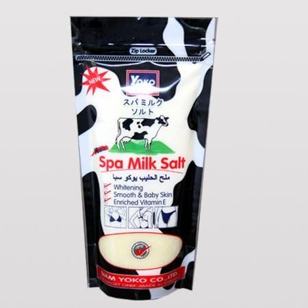 Yoko Spa Milk Salt Whitening Smooth Enriched Vitamin E Body Scrub 300g./10.7oz. Cheap Price From Thailand