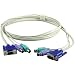QVS C3P2A-10 Premium Keyboard / VGA / Mouse Combo Cable - 10 Feet