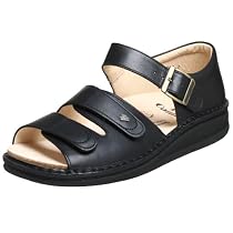Finn Comfort Men's Texel Sandal,Black Nappa,44 EU (US Men's 11 M)