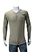 Jordan Craig V-Neck Henley Thermal Khaki. Size: 2XL