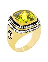 Faceted Peridot Cable Ring