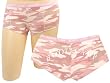 WOMEN'S BABY PINK CAMO BOOTY SHORTS