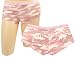 WOMEN'S BABY PINK CAMO BOOTY SHORTS