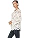 BFF Clothing Womens Long Sleeve Crochet Floral Top Natural