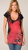 Ed Hardy - Ed Hardy Black Peacock S/S V-Neck