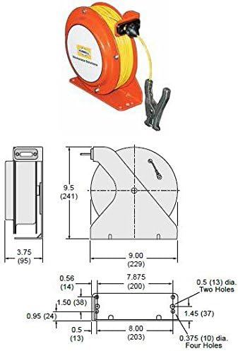 Gleason Model OSD075-SS-YL-SG-C1 Open Spool Static Discharge Reel, P/N: GRD-OSD075-SS-YL-SG-C1