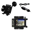 Flexible Auto Windshield Holder with Car Charger for the Nextar SNAP5 - uses Gomadic TipExchange Technology