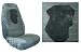 Car Truck SUV Black Lab Head Labrador Dog Print Seat Covers 2 Silver Grey Universal Vehicle Bucket Seatcovers