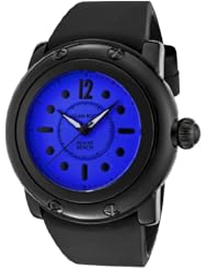 Glam Rock Womens GR25045 Miami Beach Dark Blue Dial Black Silicone Watch