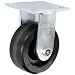 Albion 16 Series 5" Diameter Phenolic Wheel Medium Heavy Duty Zinc Plate Rigid Caster, Roller Bearing, 4-1/2" Length X 4" Width Plate, 1000 lbs Capacity (Pack of 4)