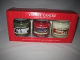 Yankee Candle Company Christmas Holiday Jar Candle Set - Gift Box of THREE! Christmas Tree, Christmas Eve, and Christmas Cupcake